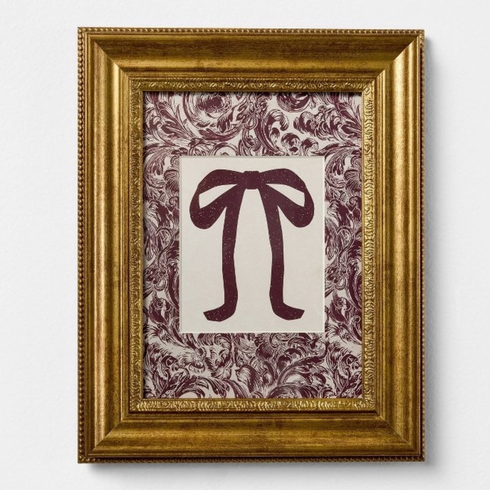 New 8"x10" Block Print Bow Framed Wall Art - Threshold™ designed w/ Studio McGee